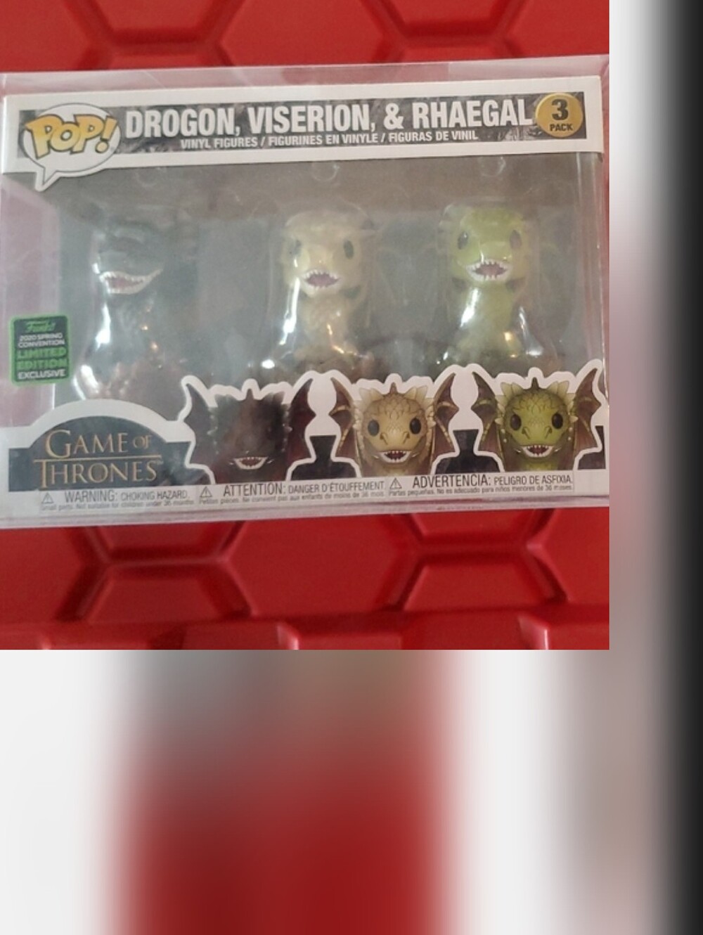 Game Of Thrones Dragon, Viserion & Rhaegal 3 Pack Funko Pop